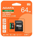 ADATA Micro SDXC 64GB Speed Plus + SD adaptér
