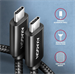 AXAGON BUCM2-CM25AB, USB-C napájecí kabel, 240W PD, 2.5m