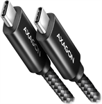 AXAGON BUCM2-CM25AB, USB-C napájecí kabel, 240W PD, 2.5m