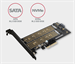 AXAGON PCEM2-D, 2x interní M.2 NVMe slot, PCIe controller