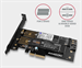 AXAGON PCEM2-D, 2x interní M.2 NVMe slot, PCIe controller