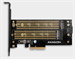 AXAGON PCEM2-D, 2x interní M.2 NVMe slot, PCIe controller