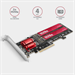 AXAGON PCEM2-ND, 2x internal M.2 NVMe slot, PCIe controller, RAID