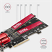 AXAGON PCEM2-ND, 2x internal M.2 NVMe slot, PCIe controller, RAID