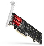 AXAGON PCEM2-ND, 2x internal M.2 NVMe slot, PCIe controller, RAID