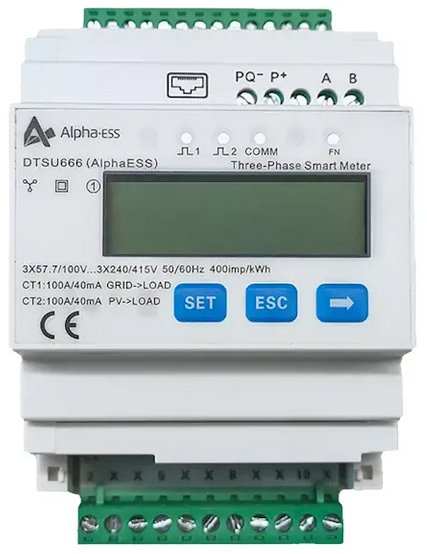 Chint Smartmeter DTSU666 (AlphaESS), 3 fázový, 100A cívky