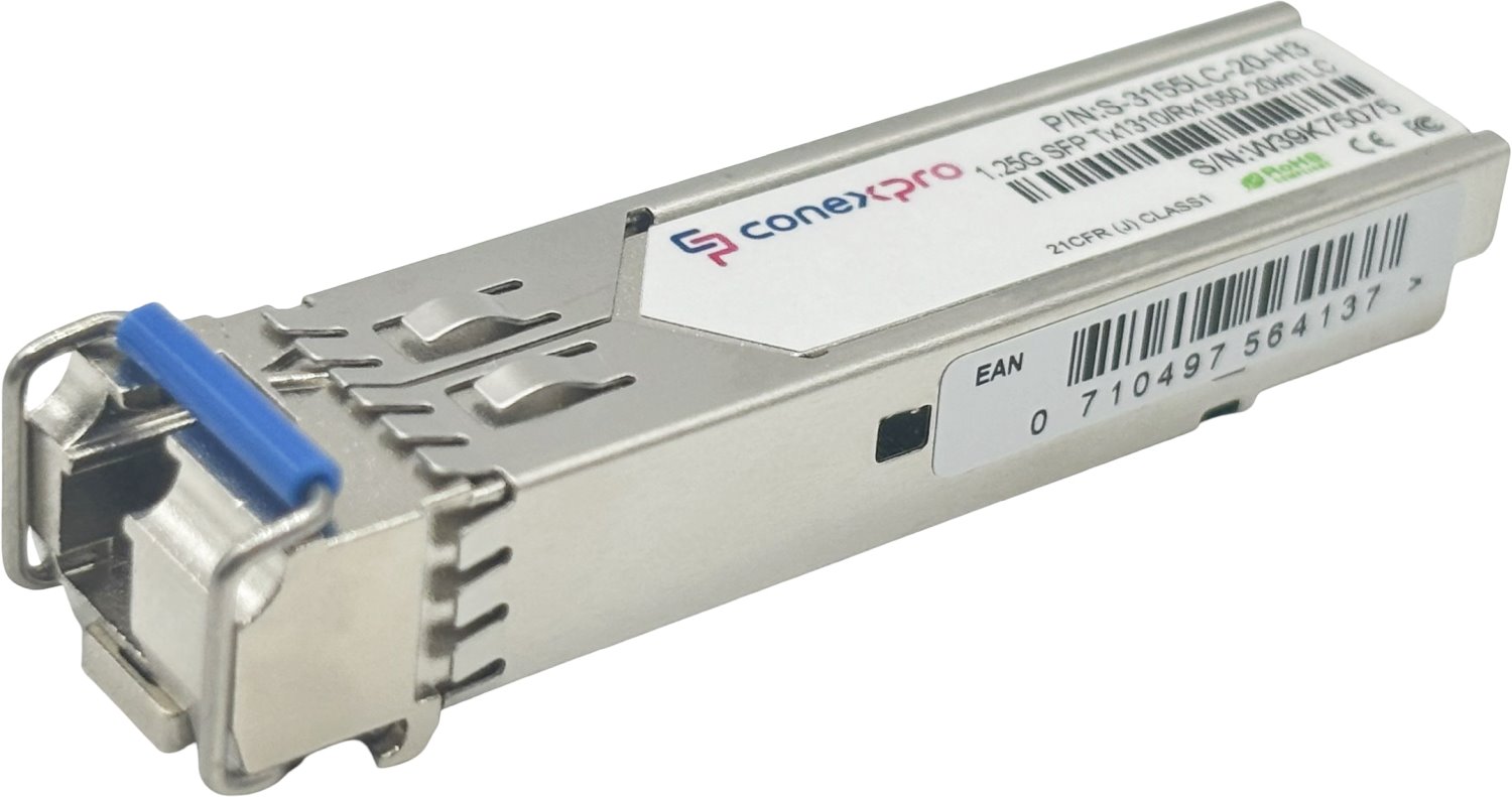 Conexpro 1.25G SFP optický modul, WDM/BiDi, SM, Tx1310/Rx1550nm, 20km, 1x LC, DDM - H3C
