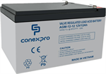 Conexpro baterie AGM 12V, 12Ah, životnost 5 let, Faston 6,3