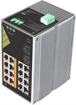 Conexpro GNT-IG1218F8-AC, Průmyslový PoE switch na DIN lištu, 16x LAN, 8x PoE, 2x SFP