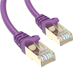 Conexpro slim patch kabel STP, CAT6A, 0.25m, fialový