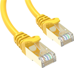 Conexpro slim patch kabel STP, CAT6A, 0.25m, žlutý