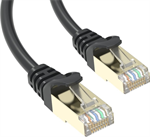 Conexpro slim patch kabel STP, CAT6A, 0.5m, černý