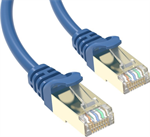 Conexpro slim patch kabel STP, CAT6A, 0.5m, modrý