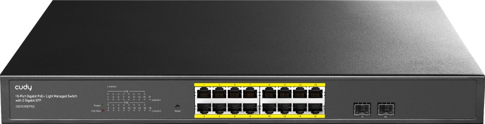 Cudy GS1016EPS2 Gigabit light managed PoE Switch, 200W