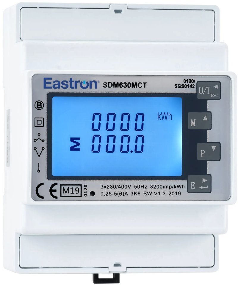 Eastron Elektroměr SDM630MCT, 1/3 fázový, 500A cívky