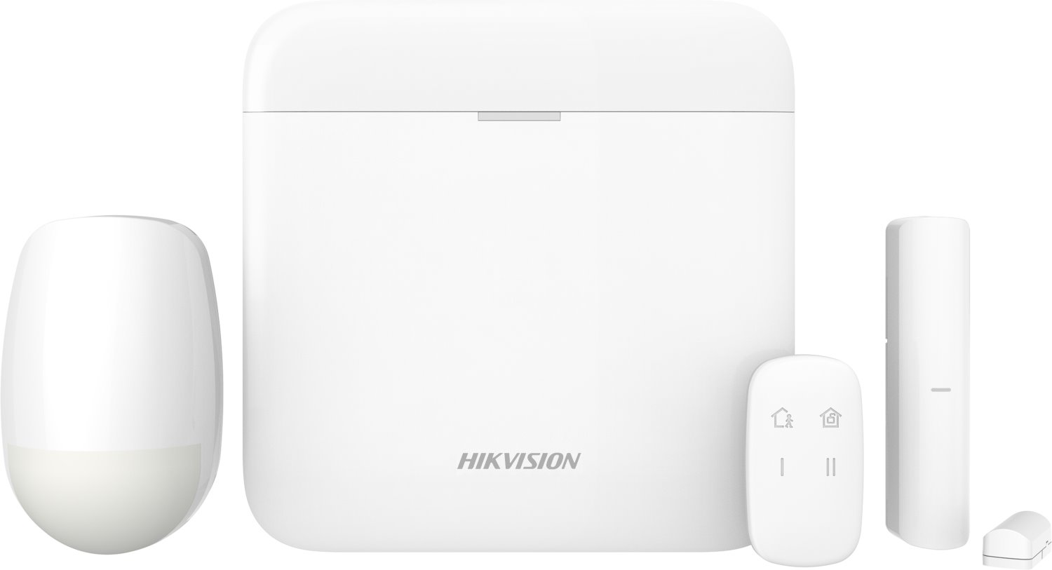 Hikvision AX PRO DS-PWA64-KIT-WE, Kit bezdrátové ústředny pro 64 zón, PIR, magnetu a klíčenky
