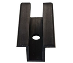 Hliníkový středový úchyt panelů tvar Omega 70mm, černý