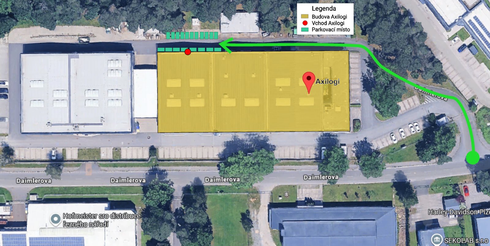 Axilogi parkovací místa