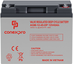 Conexpro baterie AGM 12V, 45Ah, životnost 10 let, M6, Deep cycle