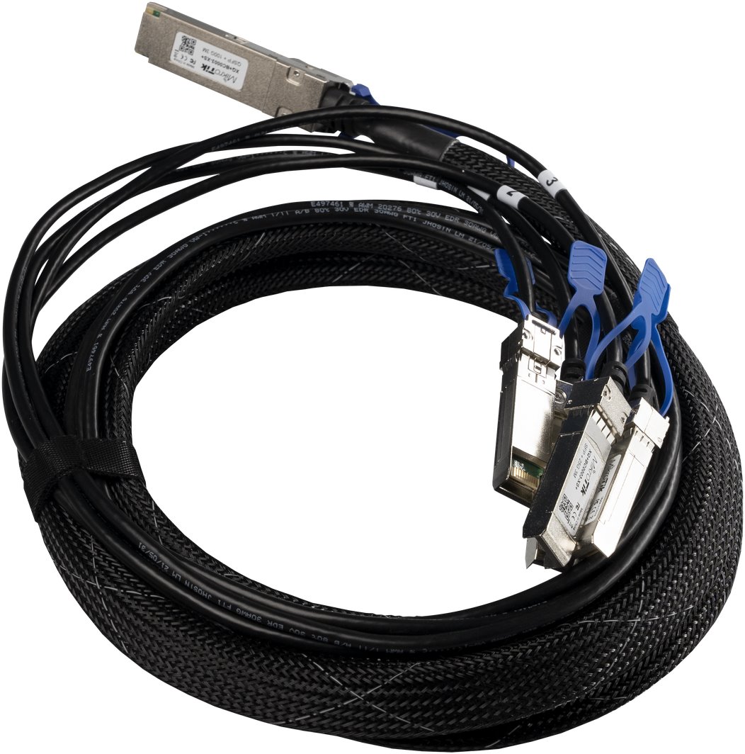 MikroTik XQ+BC0003-XS+ - 100G DAC kabel, QSFP28 na 4x SFP28, 3m