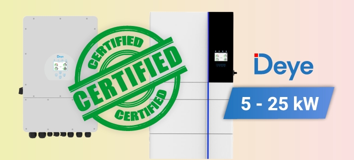 Odcertifikované HV hybridní měniče DEYE pro připojení v síti ČR