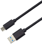 PremiumCord kabel USB-C na USB-A, USB 3.2 Gen 2, 3A, 0.5m, černý