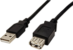 PremiumCord Prodlužovací USB 2.0 kabel A-A, 2m, černý