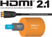 PremiumCord Ultra High Speed HDMI 2.1 optický fiber kabel 8K/60Hz, bavlněný oplet, 25m