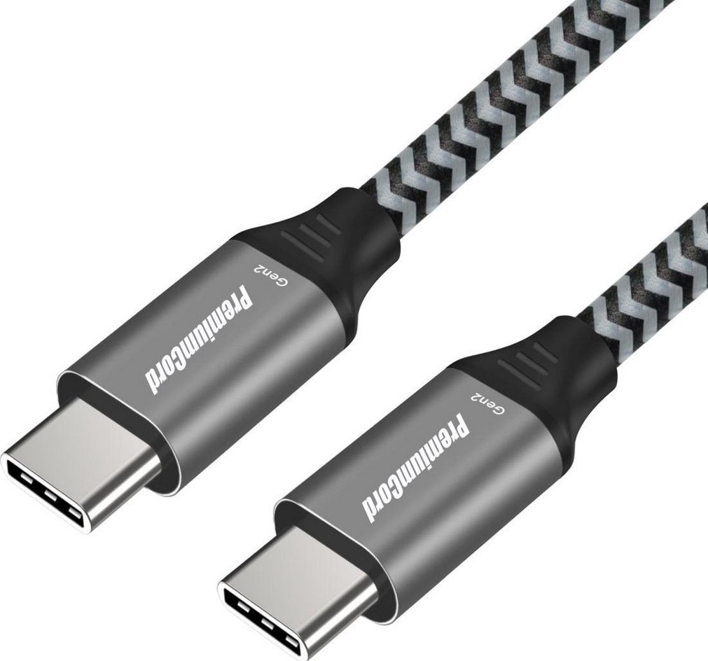 PremiumCord USB-C kabel, USB 3.2 Gen 2x2, 3A, 60W, 0.5m, bavlněný opet