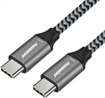 PremiumCord USB-C kabel, USB 3.2 Gen 2x2, 3A, 60W, 0.5m, bavlněný oplet