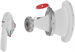 RF elements Asymetrická sektorová Horn Wideband anténa s TwistPortem, 5/6GHz, 15dBi, 90°