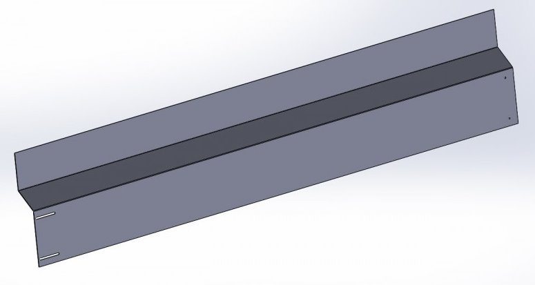 Samozátěžová k-ce JIH 15° - plech pro panel, délka 1.75m