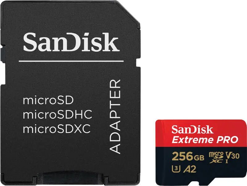 SanDisk Extreme PRO Micro SDXC 256GB + SD adaptér