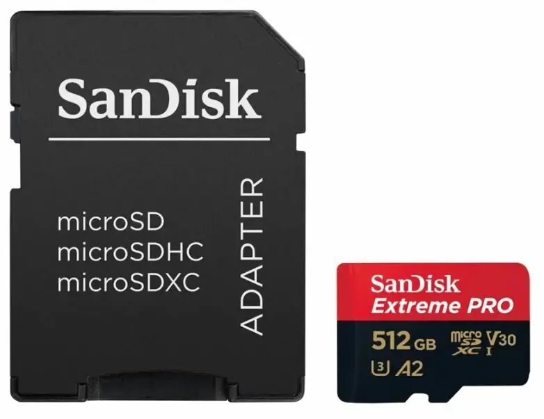 SanDisk Extreme PRO Micro SDXC 512GB + SD adaptér