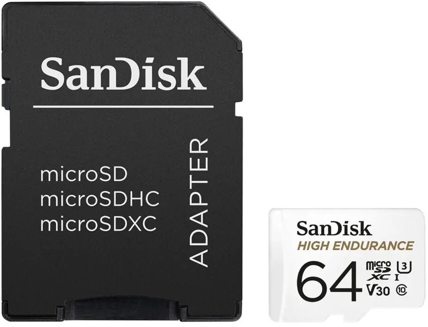 SanDisk High Endurance Micro SDXC 64GB + SD adaptér