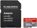 SanDisk Micro SDXC Ultra Plus 128GB + SD adaptér