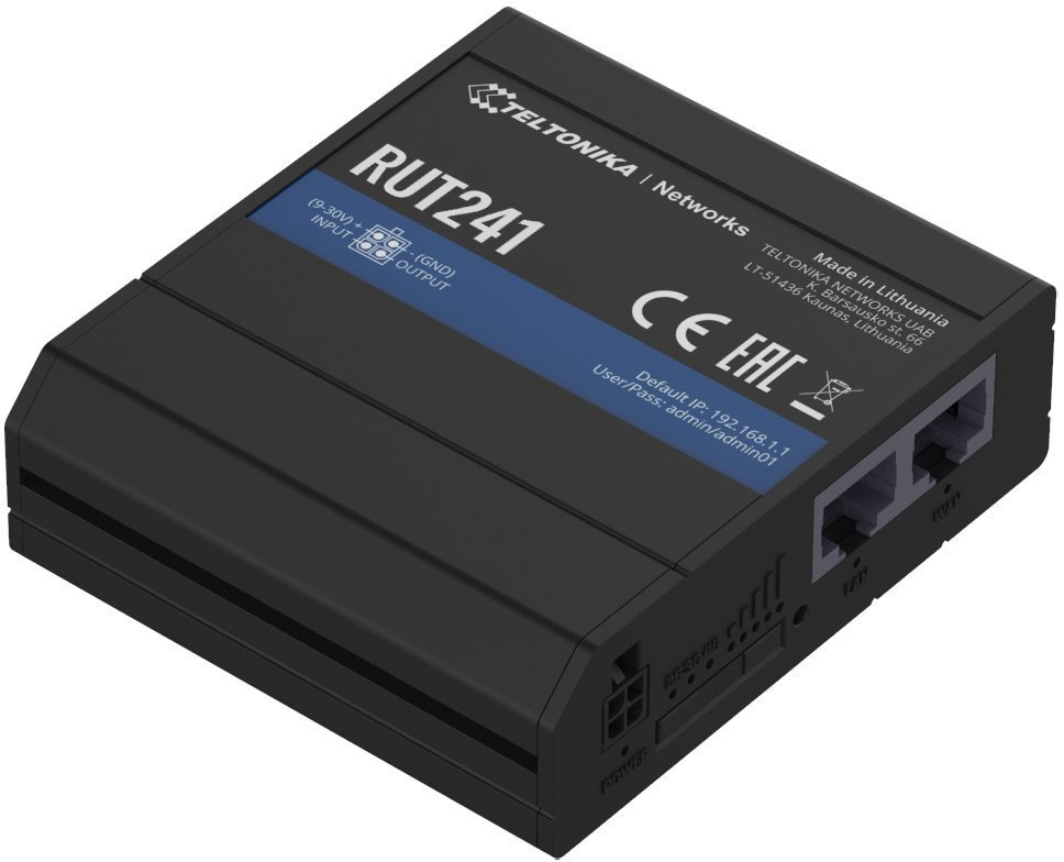 Teltonika RUT241 Průmyslový LTE Wi-Fi Router, malá oděrka