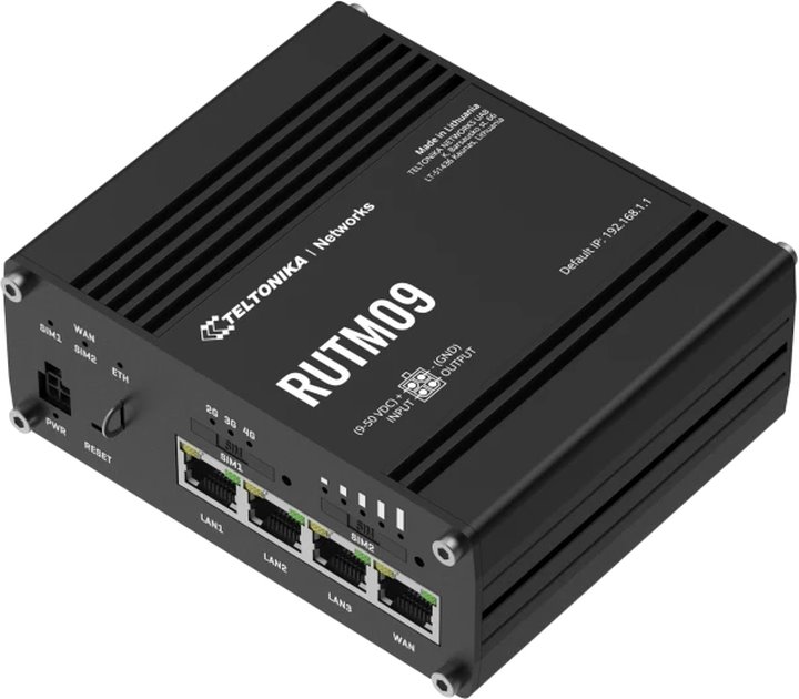 Teltonika RUTM09 Průmyslový 4G LTE Router, GPS