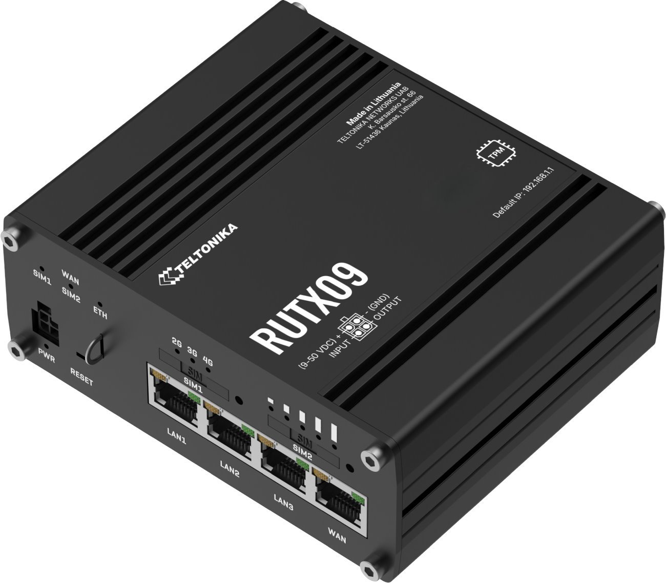 Teltonika RUTX09 Průmyslový LTE Router, GPS, eSIM