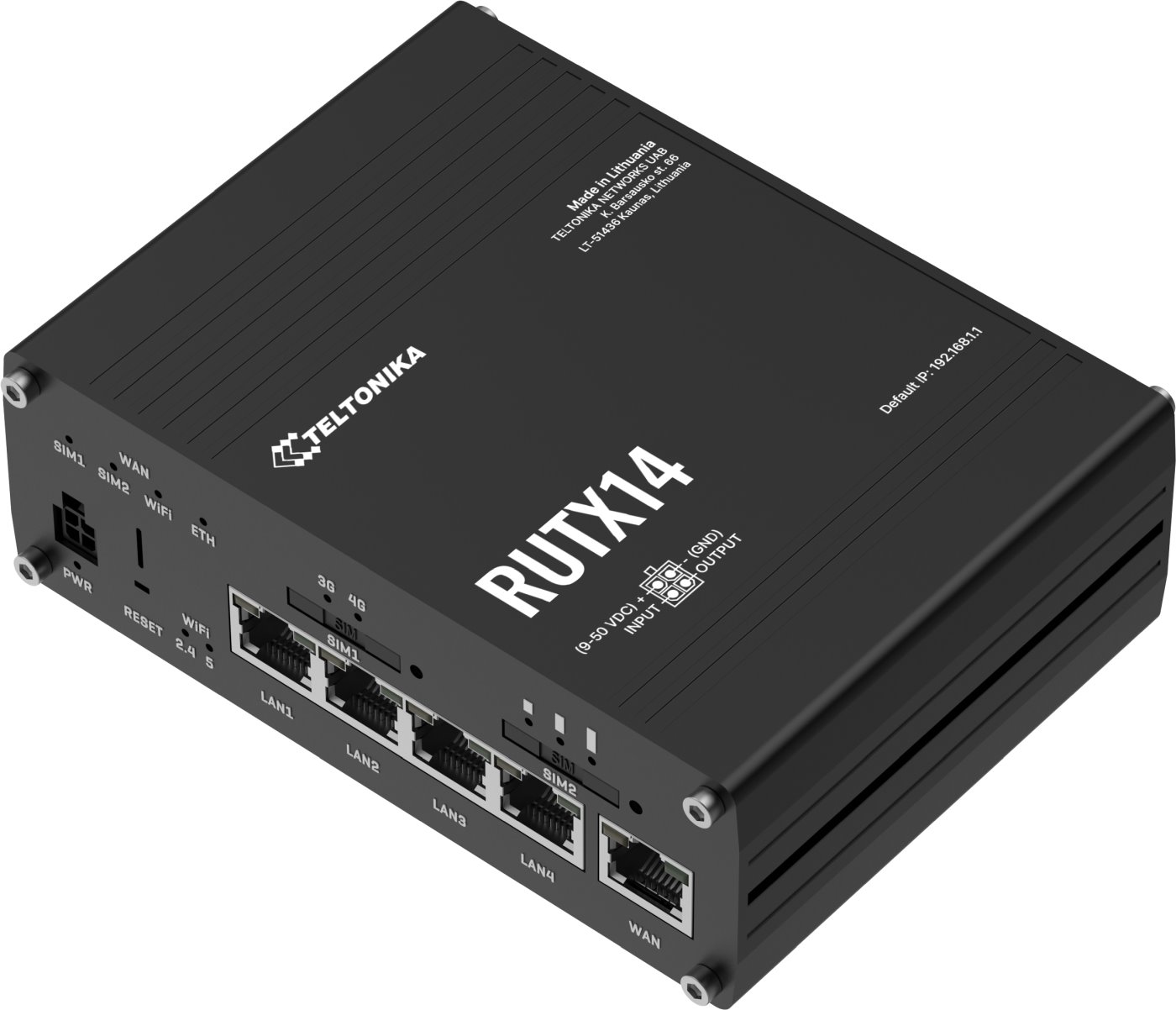 Teltonika RUTX14 Průmyslový LTE Wi-Fi Router, GPS, BT. eSIM