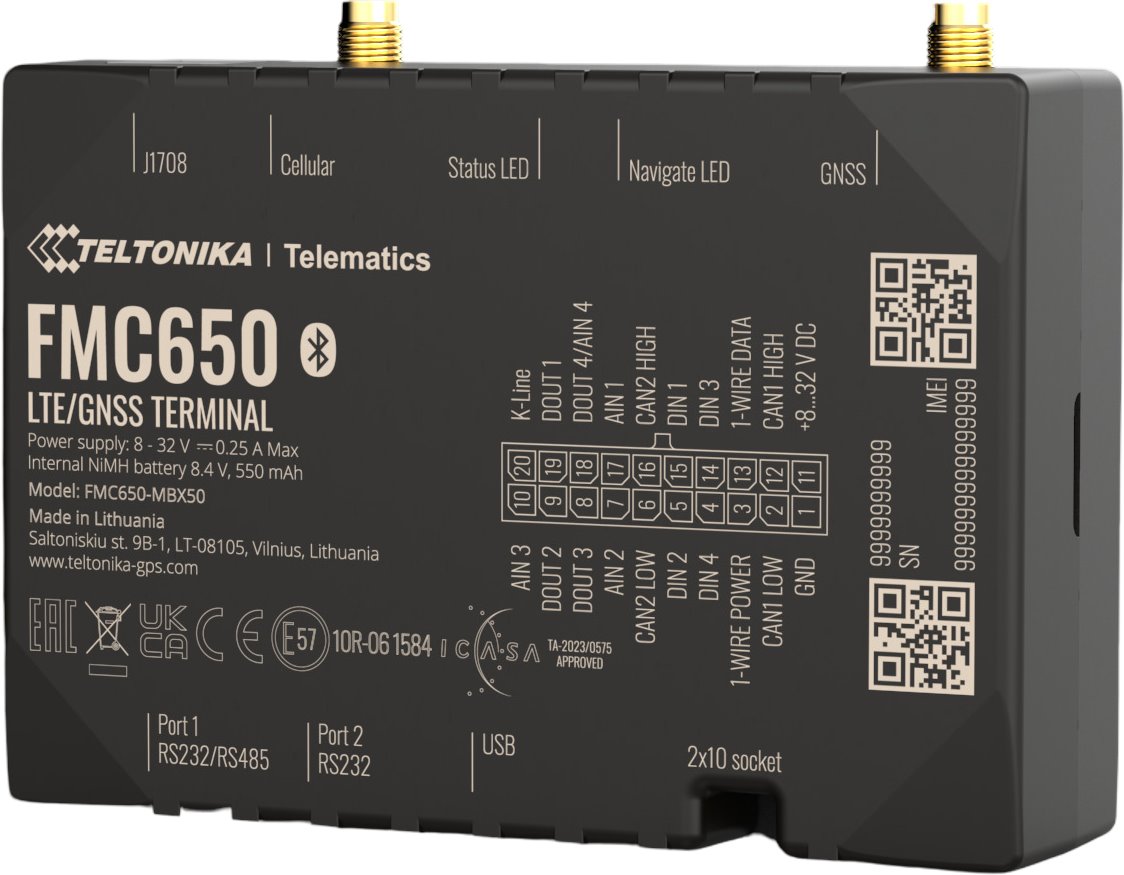 Teltonika Telematics FMC650, Profesionální GPS tracker s 4G LTE Cat 1