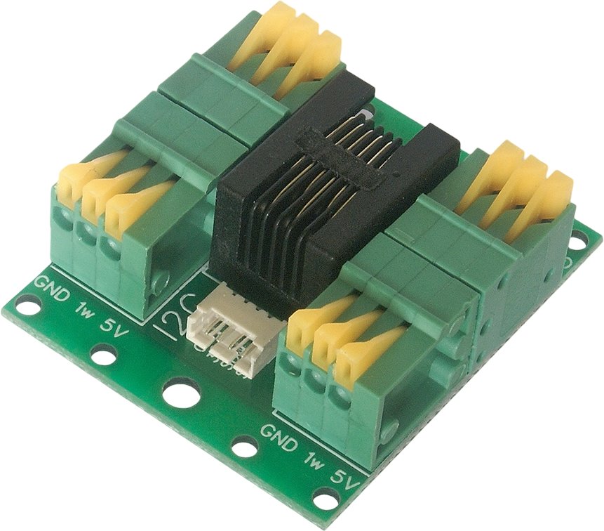 Tinycontrol kabelový splitter senzorů DS18B20, 4x 1-wire pro LAN controller LK3 a LK4