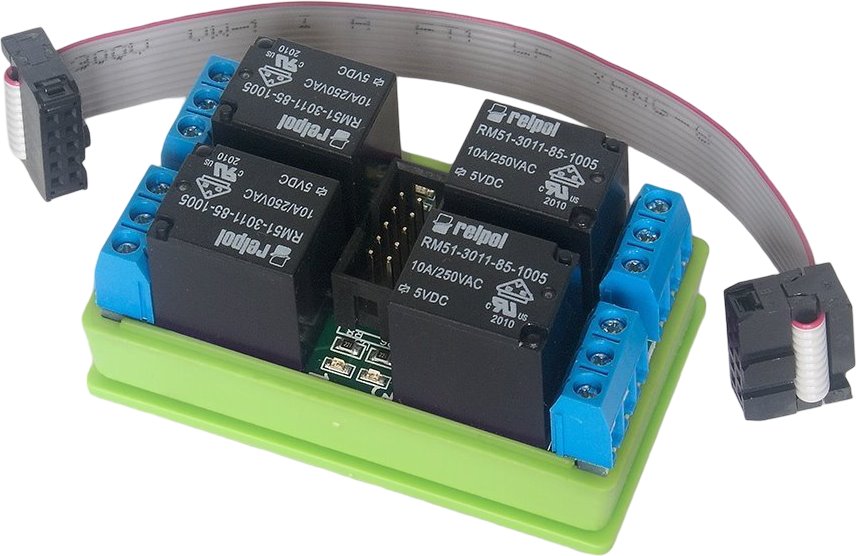 Tinycontrol Rozšiřující modul 4x relé 10A pro LAN controller LK3 a LK4