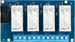Tinycontrol Rozšiřující modul 4x relé 250VAC/16A pro LAN controller LK3 a LK4