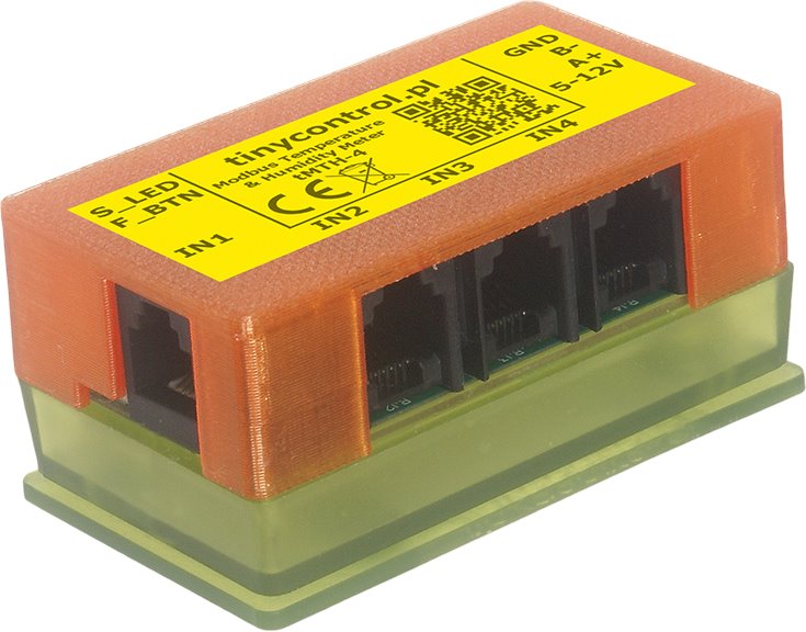 Tinycontrol tMTH-4 Modbus rozhraní pro 4 senzor teploty a vlhkosti pro LAN controller LK3 a LK4