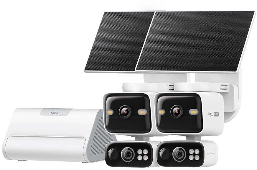 TP-Link Tapo HB410, Sada 2 solárních kamer C645D + hub H500, 3Mpx