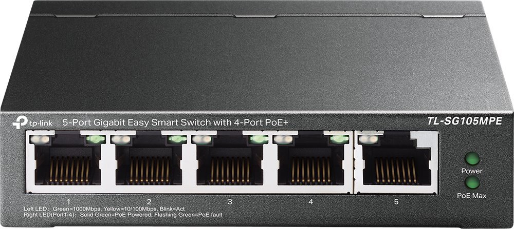 TP-Link TL-SG105MPE Gigabitový Easy Smart PoE Switch, 4x PoE