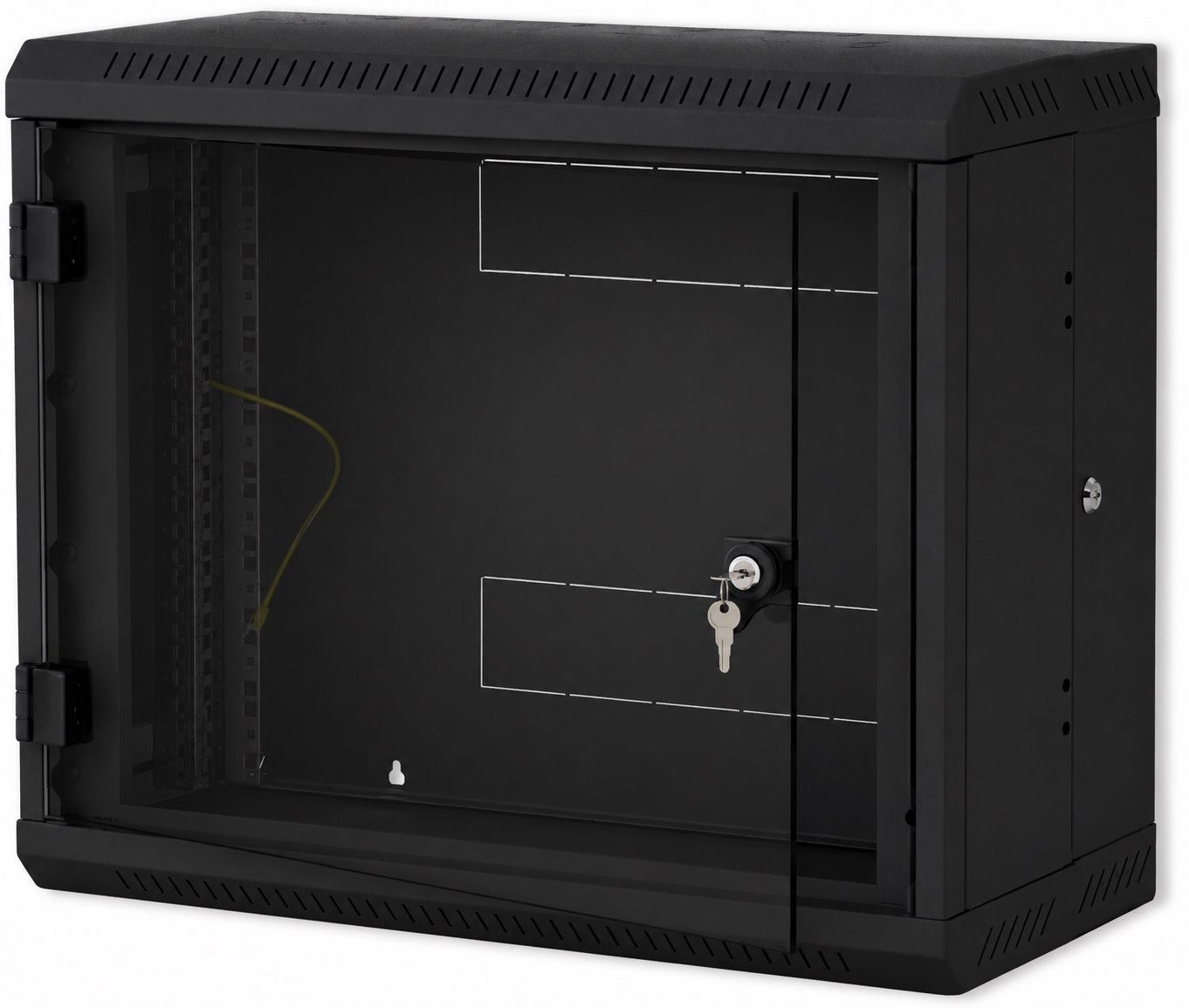 Triton 19" dvojdílný rack 6U/295mm prosklené dveře, černý