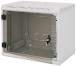 Triton 19" jednodílný rack 9U/600mm prosklené dveře, šedý