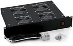 Triton horizontální ventilační jednotka s termostatem RAB-CH-X02-A1, 230V/60W, 4x ventilátory, černá